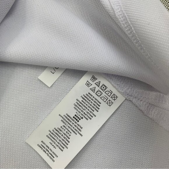 MK Half-Zip Polo Shirt White Michael Kors Size L - Picture 7 of 11